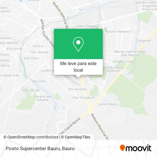 Posto Supercenter Bauru mapa