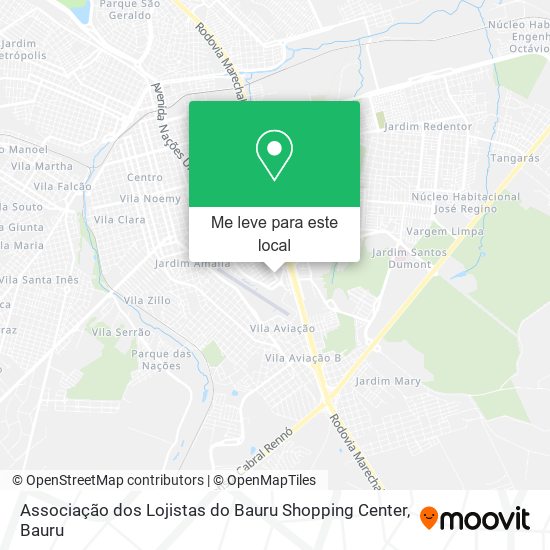 Associação dos Lojistas do Bauru Shopping Center mapa