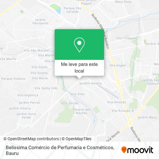Belíssima Comércio de Perfumaria e Cosméticos mapa