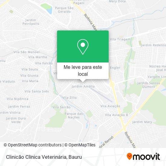 Clinicão Clínica Veterinária mapa