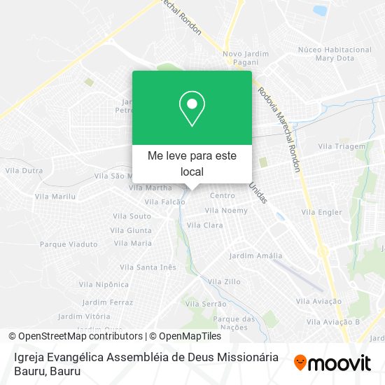 Igreja Evangélica Assembléia de Deus Missionária Bauru mapa