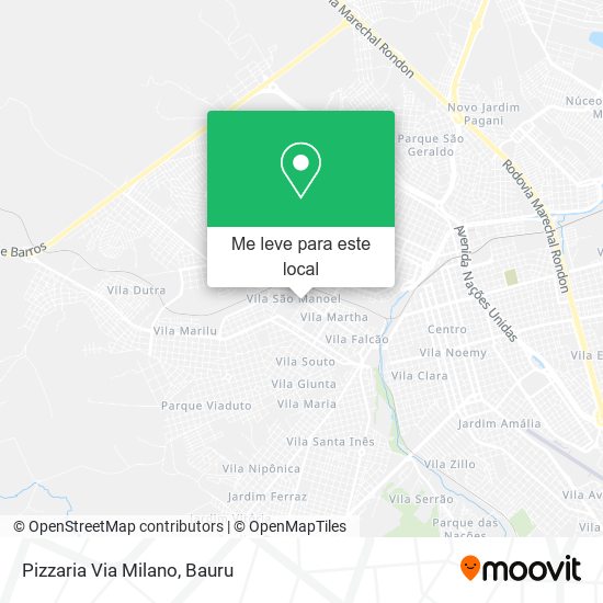 Pizzaria Via Milano mapa