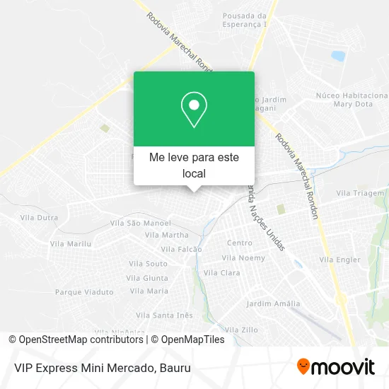 VIP Express Mini Mercado mapa