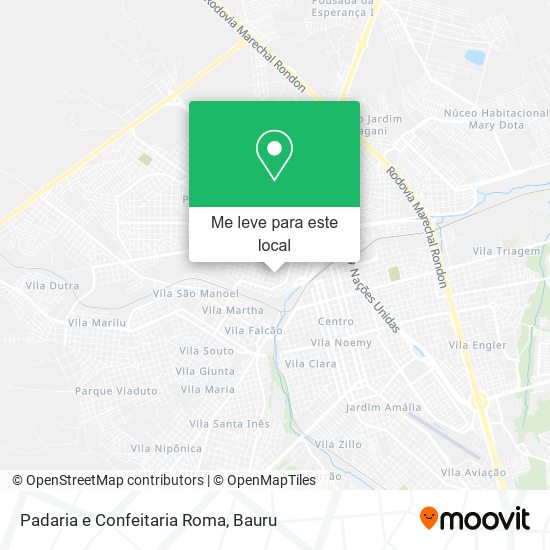 Padaria e Confeitaria Roma mapa