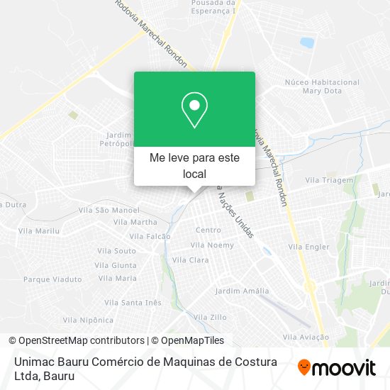 Unimac Bauru Comércio de Maquinas de Costura Ltda mapa