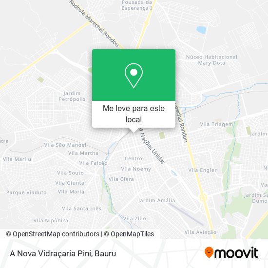 A Nova Vidraçaria Pini mapa