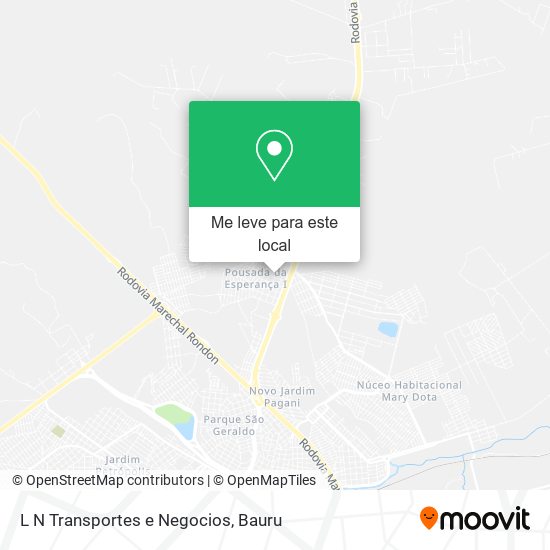 L N Transportes e Negocios mapa