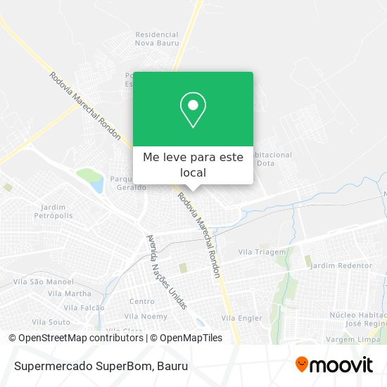 Supermercado SuperBom mapa