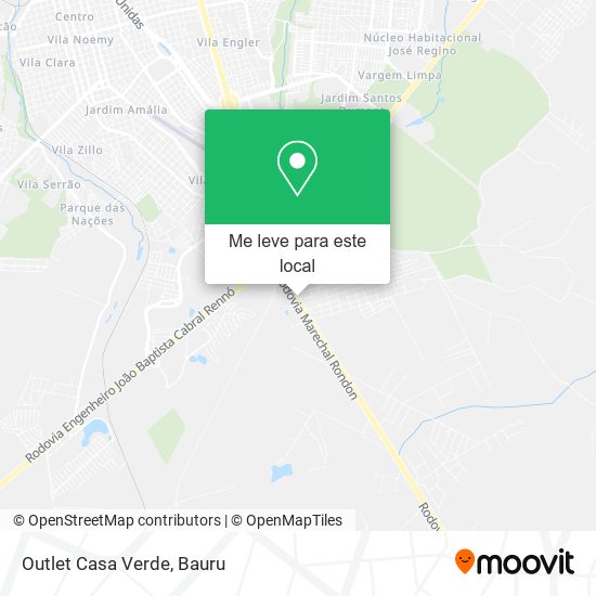 Outlet Casa Verde mapa