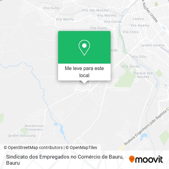 Sindicato dos Empregados no Comércio de Bauru mapa