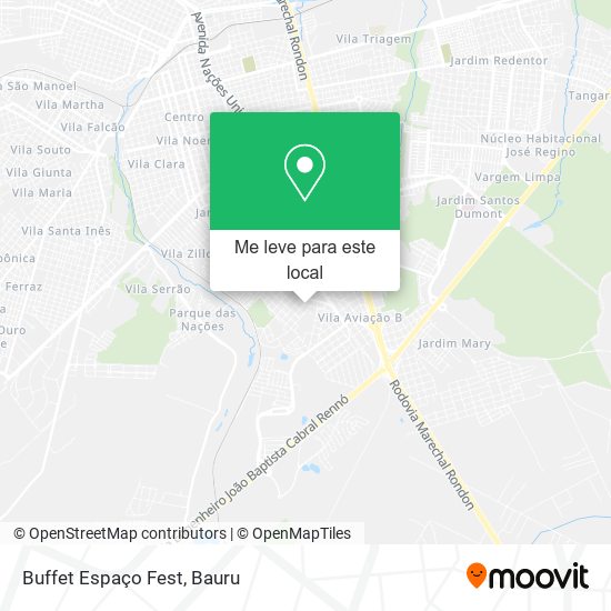 Buffet Espaço Fest mapa