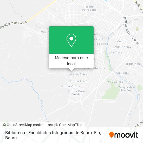 Biblioteca - Faculdades Integradas de Bauru -Fib mapa
