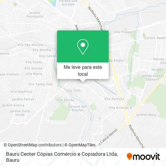Bauru Center Cópias Comércio e Copiadora Ltda mapa