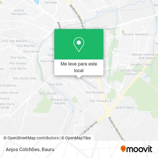Anjos Colchões mapa