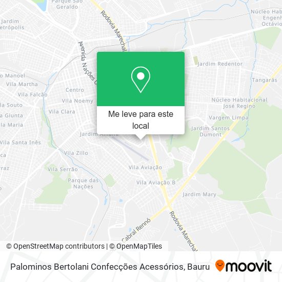 Palominos Bertolani Confecções Acessórios mapa