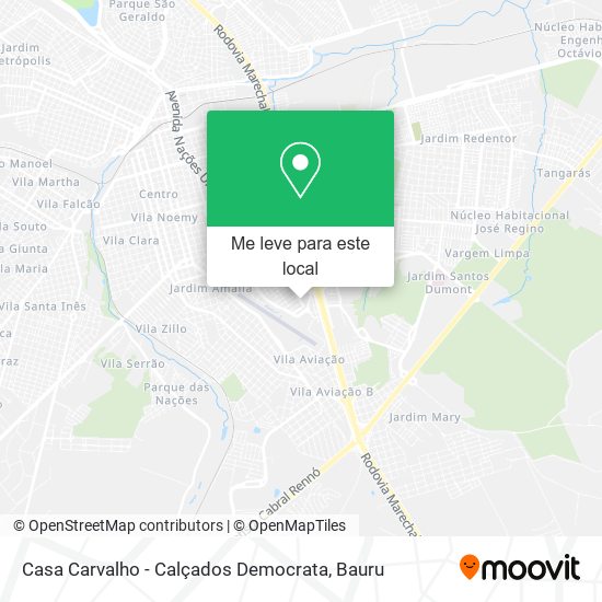 Casa Carvalho - Calçados Democrata mapa