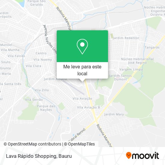 Lava Rápido Shopping mapa