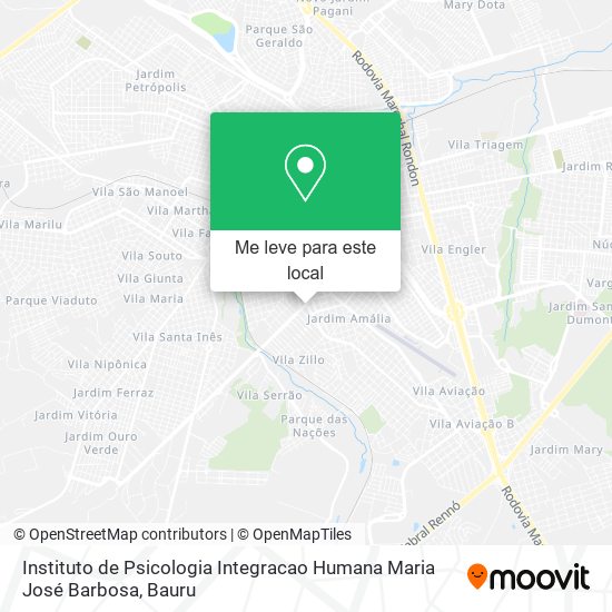 Instituto de Psicologia Integracao Humana Maria José Barbosa mapa