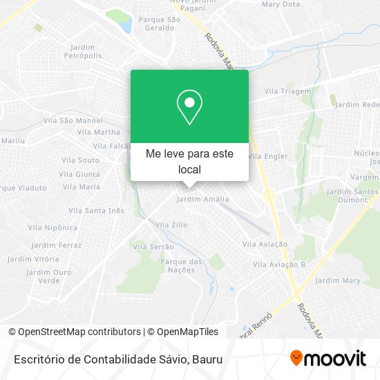 Escritório de Contabilidade Sávio mapa