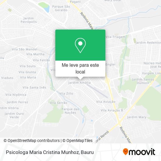 Psicologa Maria Cristina Munhoz mapa