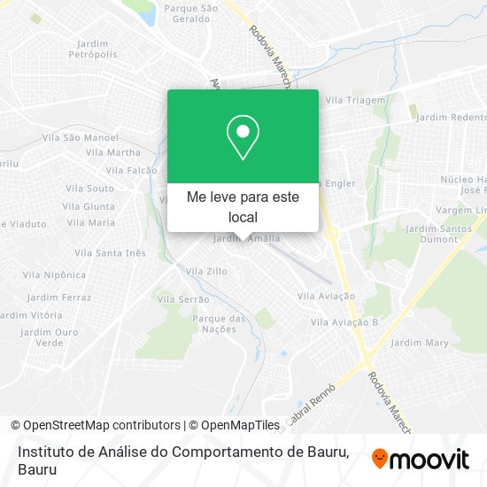 Instituto de Análise do Comportamento de Bauru mapa