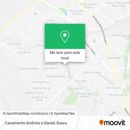 Casamento Andreia e Daniel mapa
