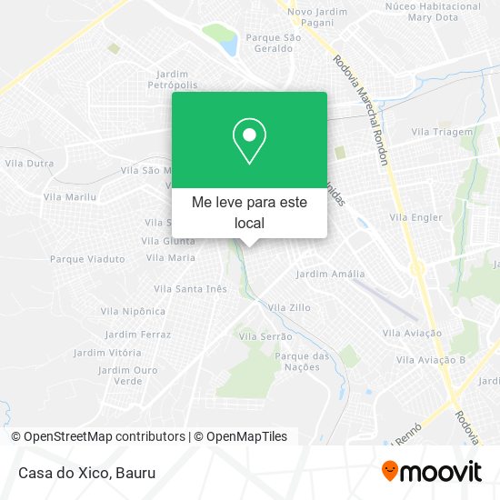 Casa do Xico mapa