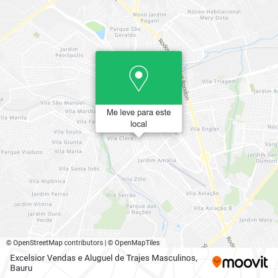 Excelsior Vendas e Aluguel de Trajes Masculinos mapa