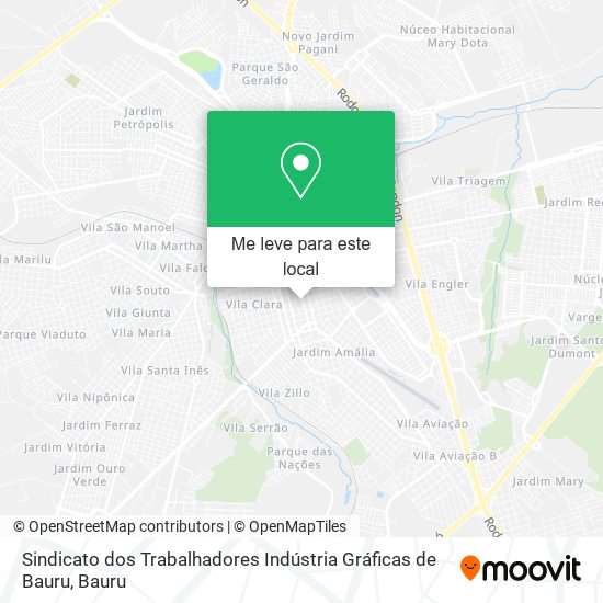 Sindicato dos Trabalhadores Indústria Gráficas de Bauru mapa