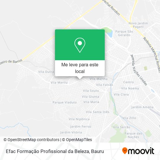 Efac Formação Profissional da Beleza mapa