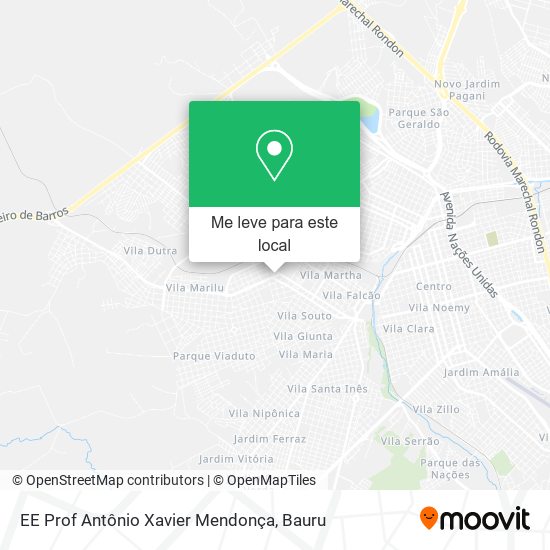 EE Prof Antônio Xavier Mendonça mapa