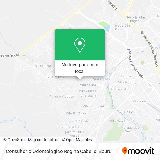 Consultório Odontológico Regina Cabello mapa