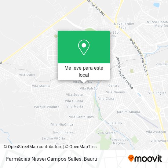 Farmácias Nissei Campos Salles mapa