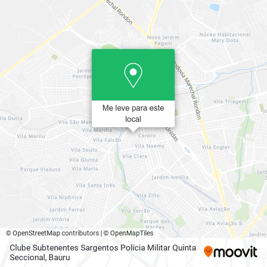 Clube Subtenentes Sargentos Polícia Militar Quinta Seccional mapa