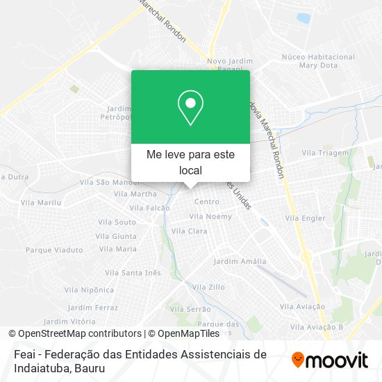 Feai - Federação das Entidades Assistenciais de Indaiatuba mapa