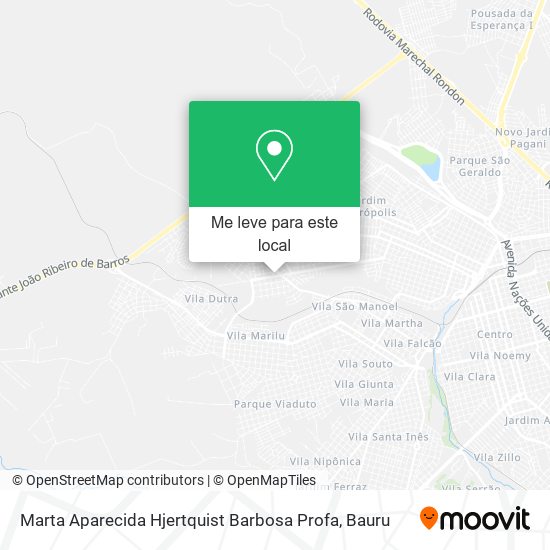 Marta Aparecida Hjertquist Barbosa Profa mapa