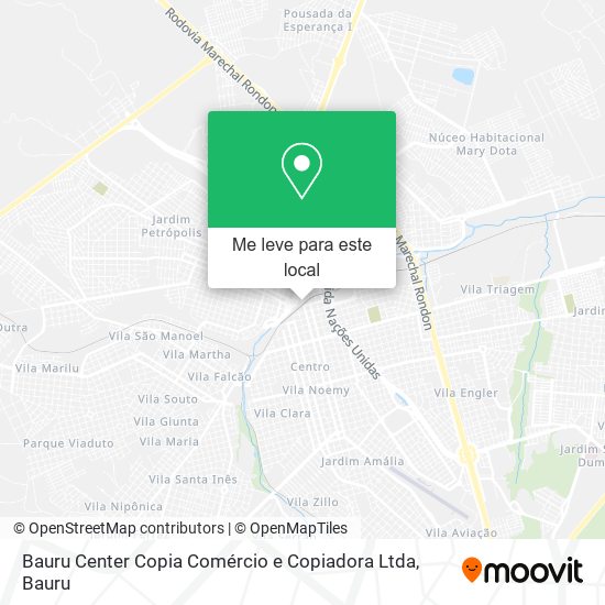 Bauru Center Copia Comércio e Copiadora Ltda mapa