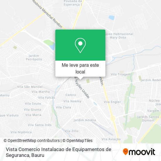 Vista Comercio Instalacao de Equipamentos de Seguranca mapa