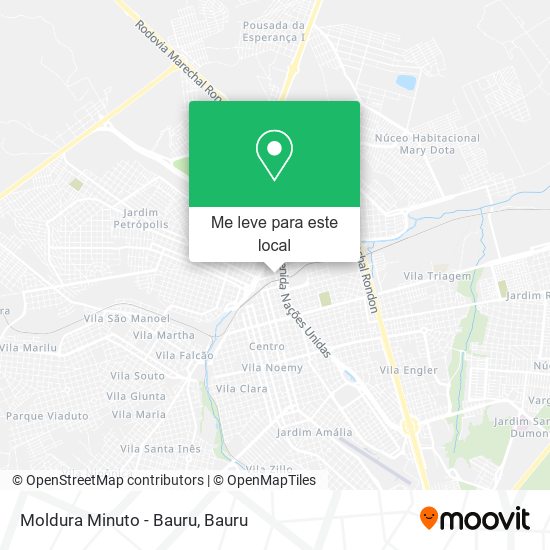 Moldura Minuto - Bauru mapa
