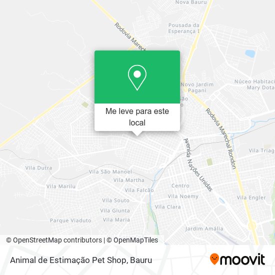 Animal de Estimação Pet Shop mapa