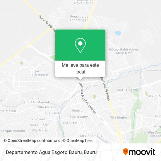 Departamento Água Esgoto Bauru mapa