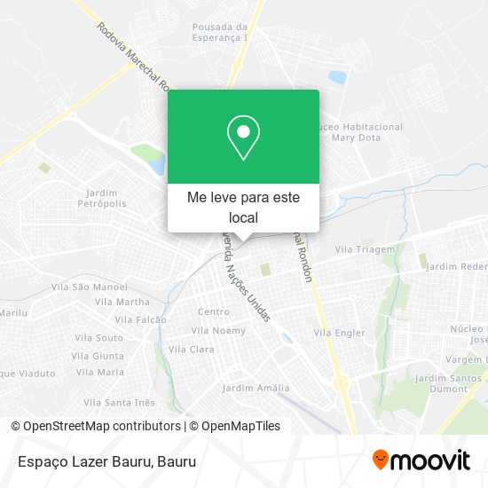 Espaço Lazer Bauru mapa