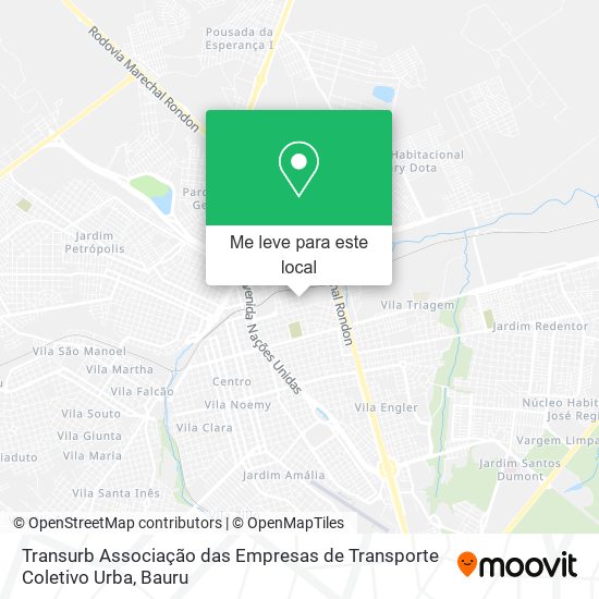 Transurb Associação das Empresas de Transporte Coletivo Urba mapa