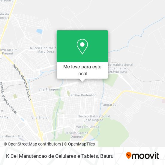 K Cel Manutencao de Celulares e Tablets mapa