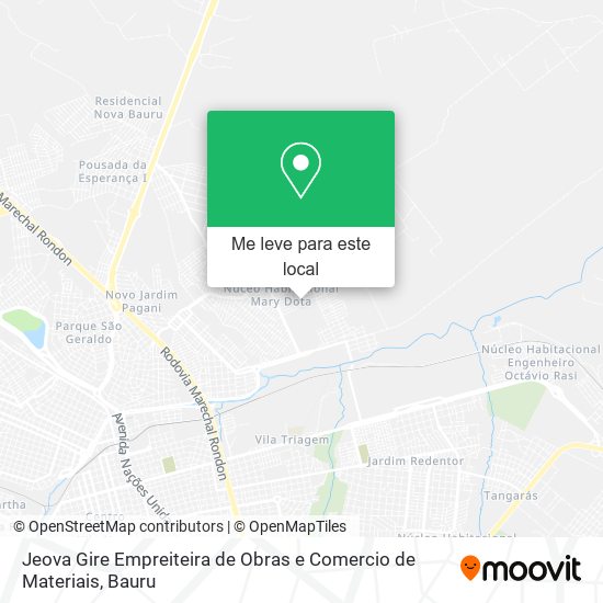 Jeova Gire Empreiteira de Obras e Comercio de Materiais mapa