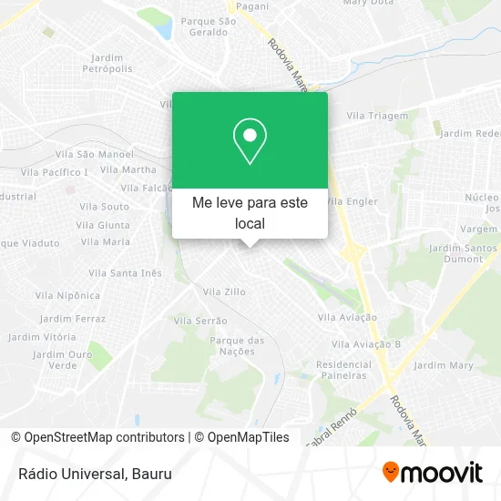 Rádio Universal mapa