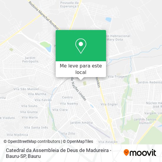 Catedral da Assembleia de Deus de Madureira - Bauru-SP mapa
