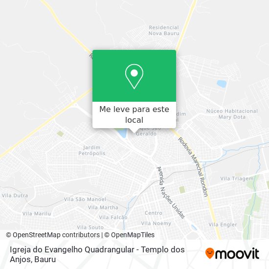 Igreja do Evangelho Quadrangular - Templo dos Anjos mapa