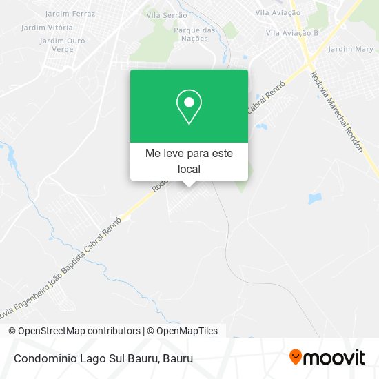Condominio Lago Sul Bauru mapa