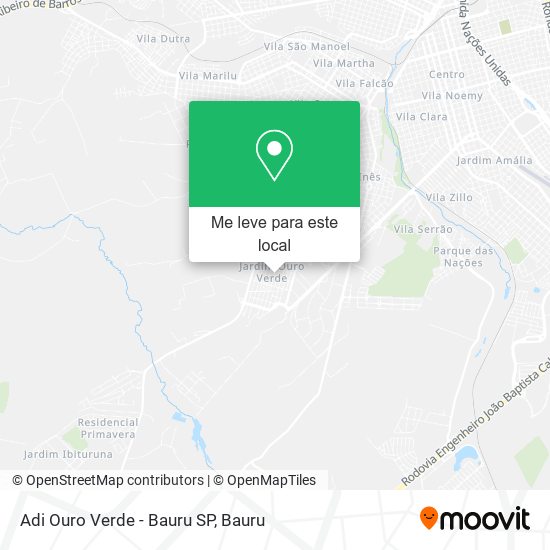 Adi Ouro Verde - Bauru SP mapa